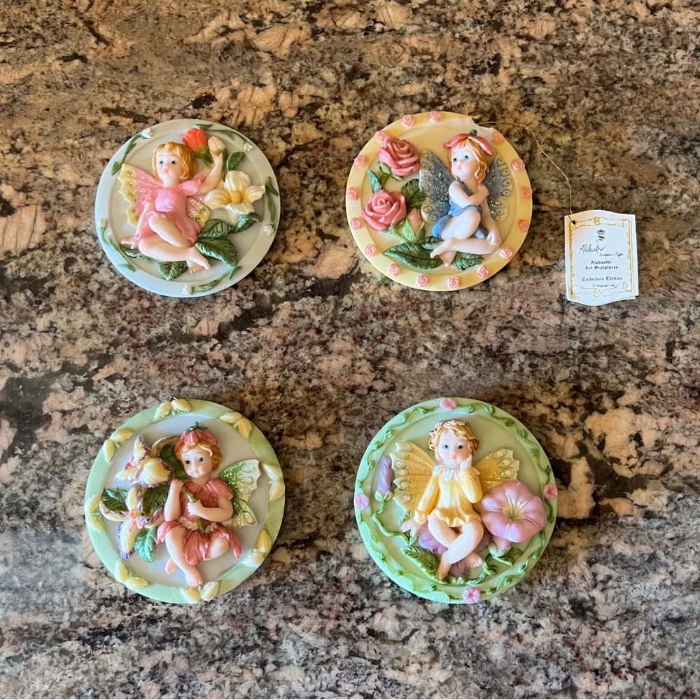 Handcrafted Fairy Ceramic Wall Art Set